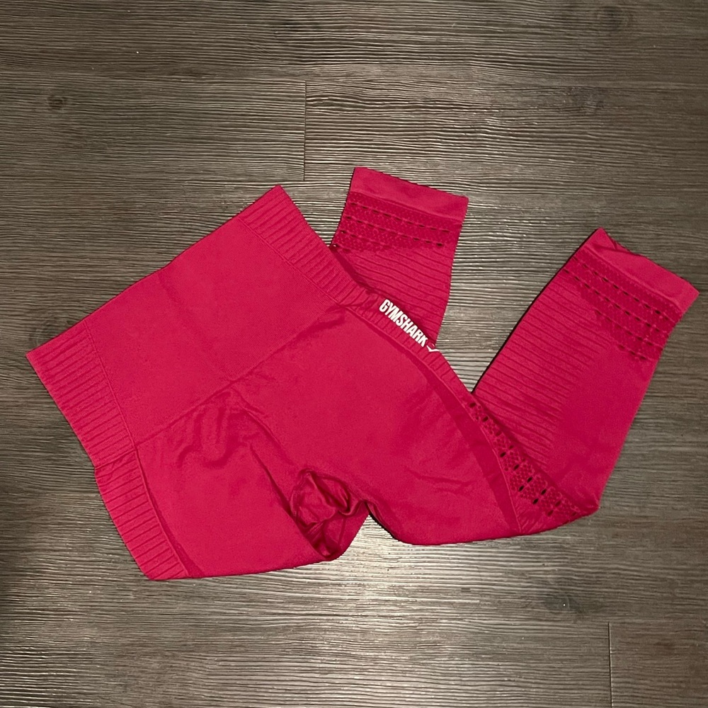 Maroon Gym Shark Mid Leggings